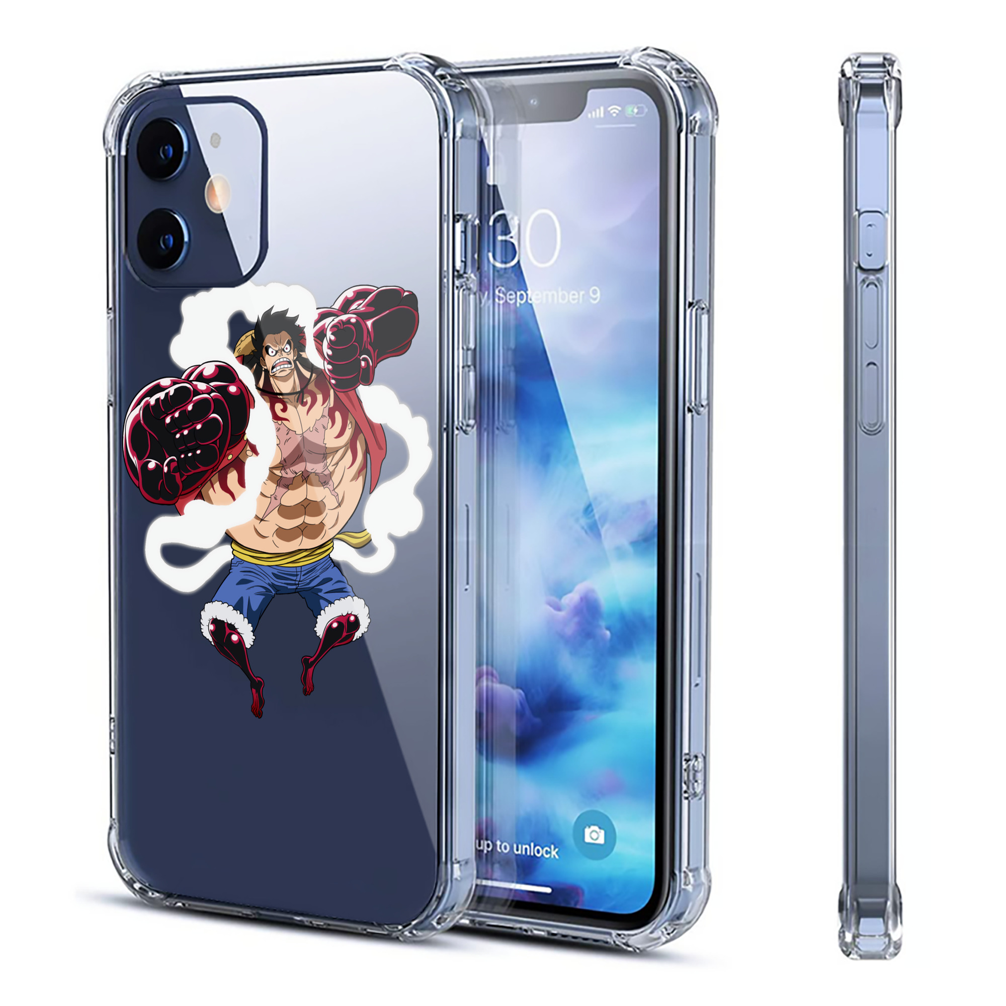 （画像用） ワンピース モンキー・D・ルフィ ONE PIECE Monkey D. Luffy 【iPhone 12シリーズ対応】透明スマホケース（クリアソフトケース）
